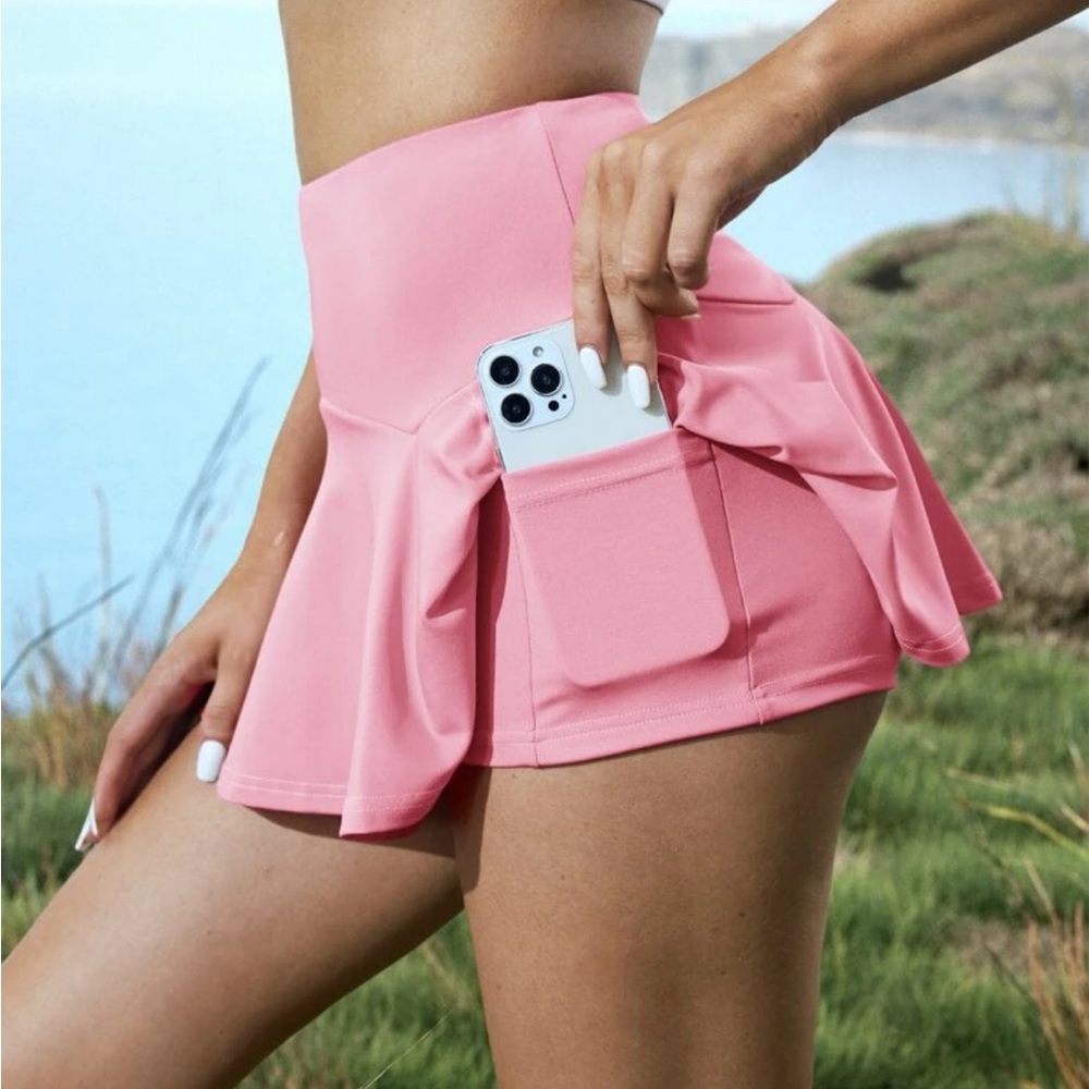 Pink tennis skirt